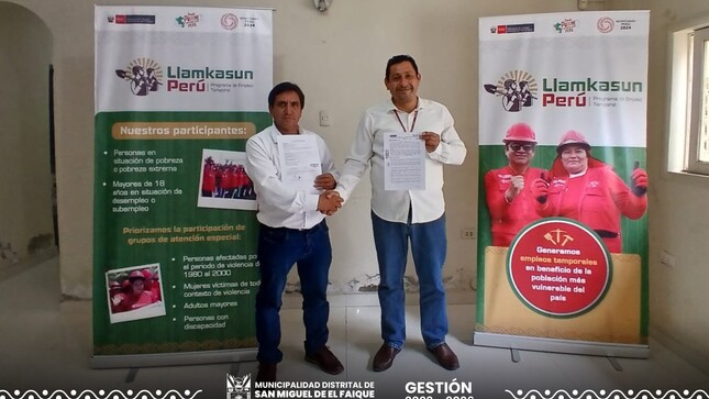Firma convenio con Llamkasun.