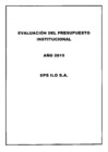 Vista preliminar de documento Evaluación del presupuesto institucional 2019 - II semestre