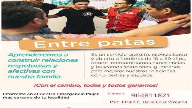 “Entre Patas”: hombres reflexionan y se comprometen con relaciones sin violencia
