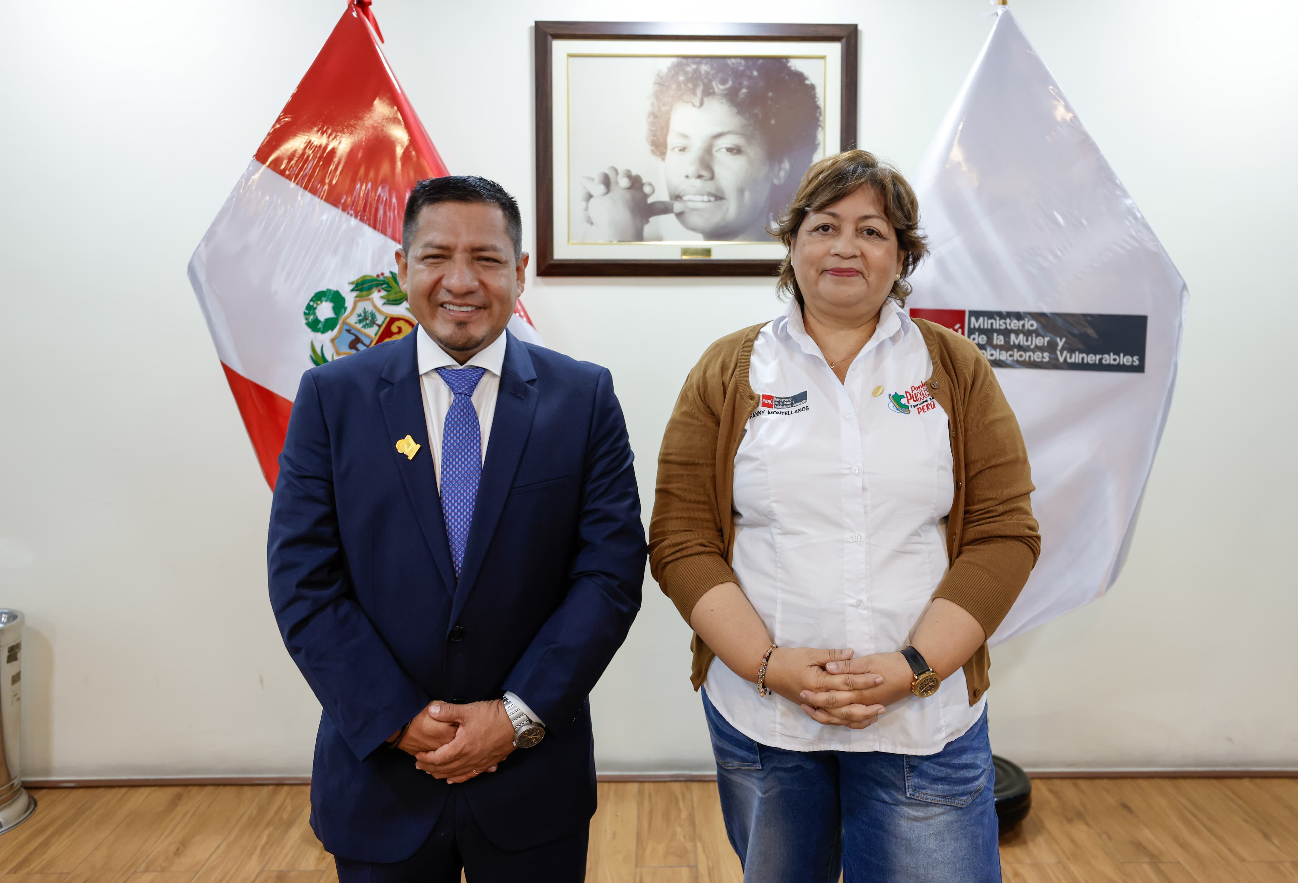 Ministra de la Mujer y gobernador de Loreto articulan acciones a favor de la niñez y población vulnerable