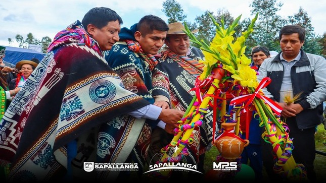 Colocación de la Primera Piedra de la construcción del Reservorio y Canal de Riego en el Sistema de Riego de la Zona Agrícola de Yanacocha