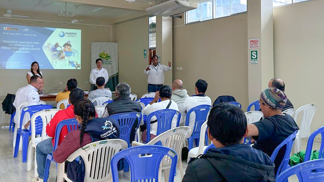 Madre de Dios: Sanipes fortalece a 60 operadores en certificación sanitaria para exportación e importación de productos hidrobiológicos