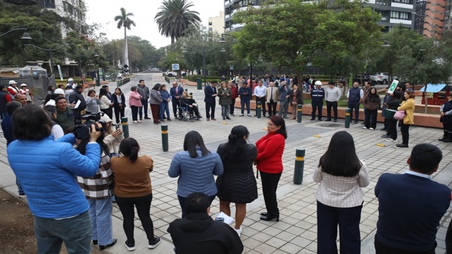 Presidenta del TC Luz Pacheco y personal de la institución participaron con responsabilidad en Simulacro Nacional Multipeligro