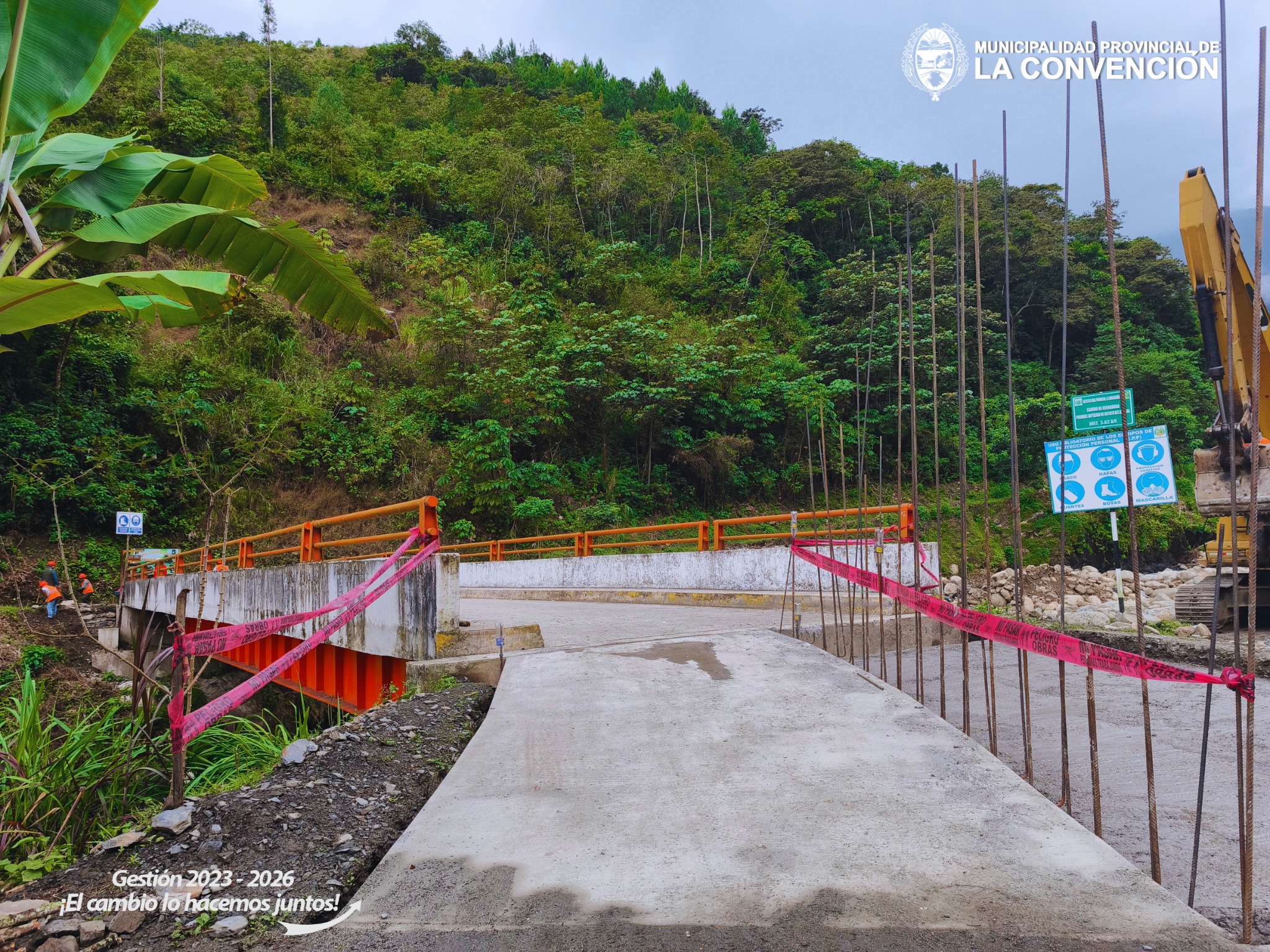 Avanza la construcción del puente Poromate en la cuenca Chuyapi