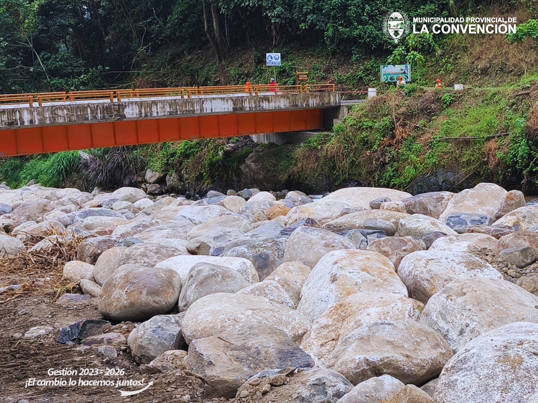 Avanza la construcción del puente Poromate en la cuenca Chuyapi