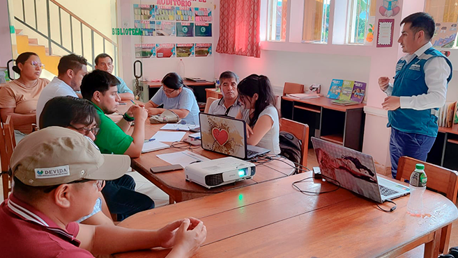 Continuamos trabajando en el departamento de Pasco para implementar la Gestión del Riesgo de Desastres
