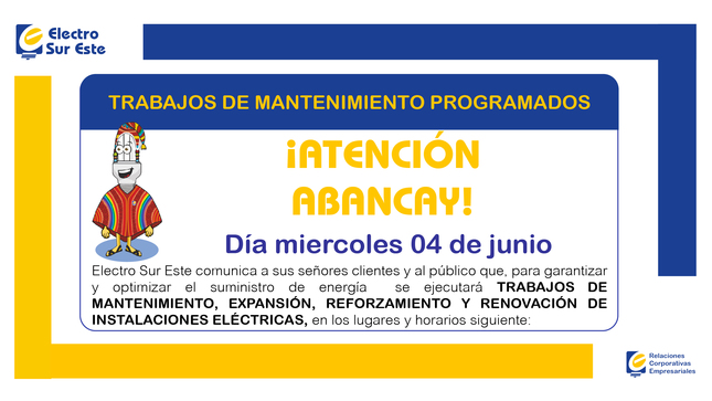 Información corte programado