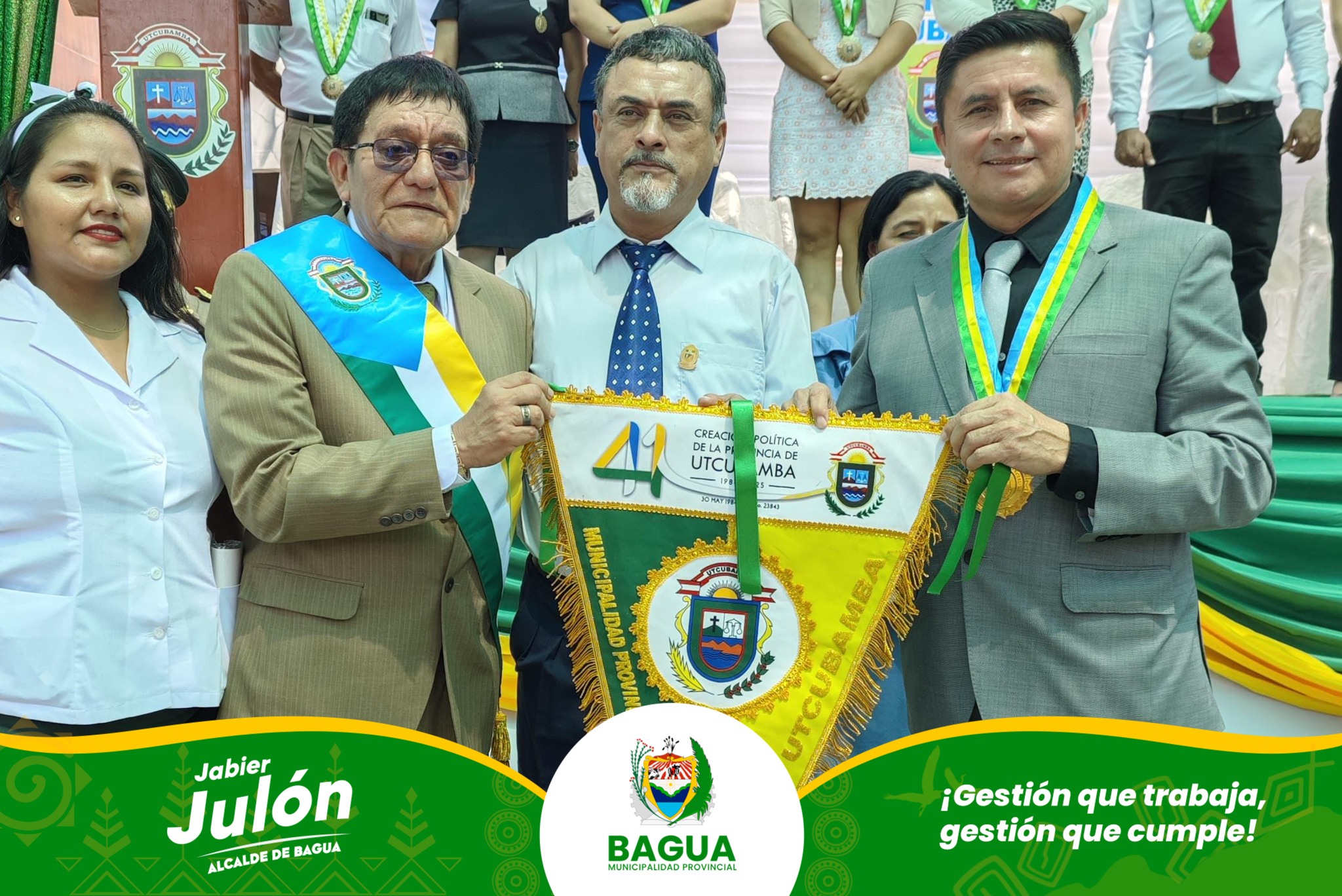 Alcalde Provincial de Bagua participa en el 41Β° Aniversario de la Provincia de Utcubamba.