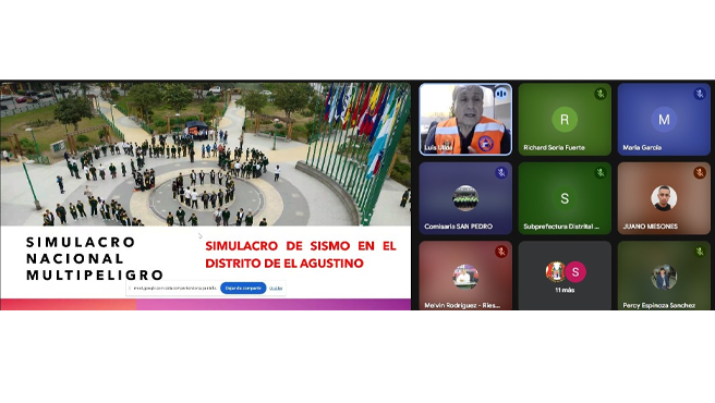 Cabe mencionar que el simulacro implica la movilización de personal y recursos, asimismo permite evaluar los Planes de Operaciones de Emergencia, Planes de Contingencia, Protocolos y Procedimientos de las entidades integrantes. Durante esta reunión los participantes coordinaron la ubicación, desplazamientos, rutas de evacuación, entre otros.
Este simulacro tiene como finalidad fortalecer las capacidades de preparación y respuesta de la población en general, para un eventual riesgo de desastre, por ello es muy importante la participación de todos este viernes 30 de mayo, a las 10 de la mañana.
