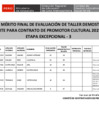 Vista preliminar de documento [ Ver CUADRO DE MERITO FINAL TALLER DEMOSTRATIVO DE ARTE  ETAPA EXCEPCIONAL 3 ] 30-05-2025