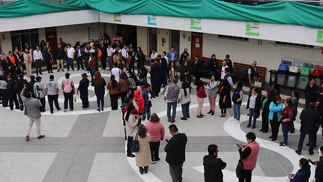 Más de 900 trabajadores de la Corte Superior de Justicia del Callao participaron en el primer simulacro nacional multipeligro 2025