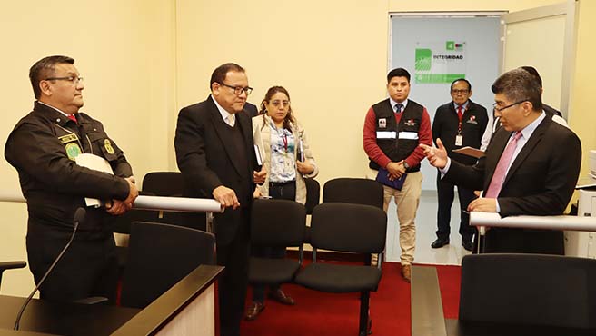 Autoridades del sistema de justicia del Callao visitaron la Unidad de Flagrancia Delictiva de la provincia constitucional