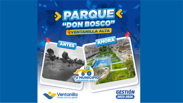 🌳 ¡El Parque Don Bosco ya embellece Ventanilla Alta con más vida y recreación para todos! 