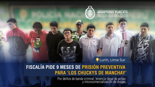 Fiscalía de Lurín pide nueve meses de prisión preventiva para ‘Los chuckys de Manchay’.