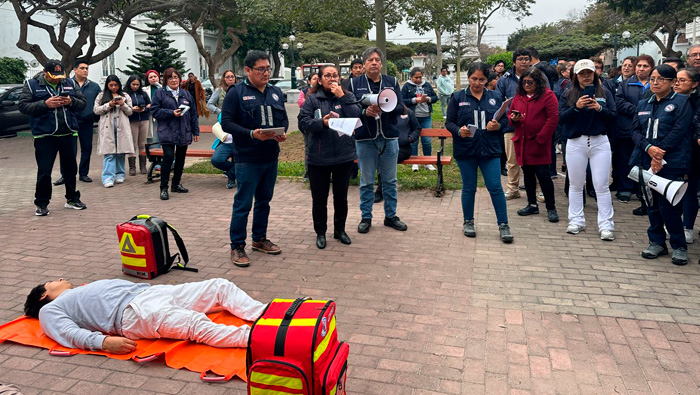 DIRIS Lima Sur desplegó amplio operativo de respuesta durante Simulacro Nacional Multipeligro 2025