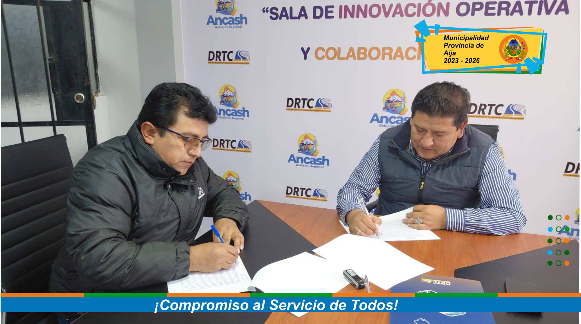 Alcalde Provincial de Aija firmó convenio con el Gobierno Regional para mejorar la transitabilidad de vías en toda nuestra jurisdicción