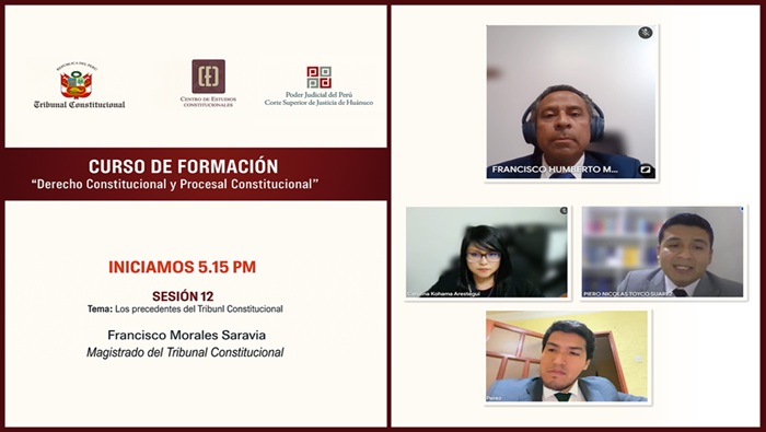 Magistrado del TC Francisco Morales expuso en taller sobre derecho constitucional que organizó el CEC y la Corte Superior de Justicia de Huánuco