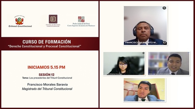 Magistrado del TC Francisco Morales expuso en taller sobre derecho constitucional que organizó el CEC y la Corte Superior de Justicia de Huánuco