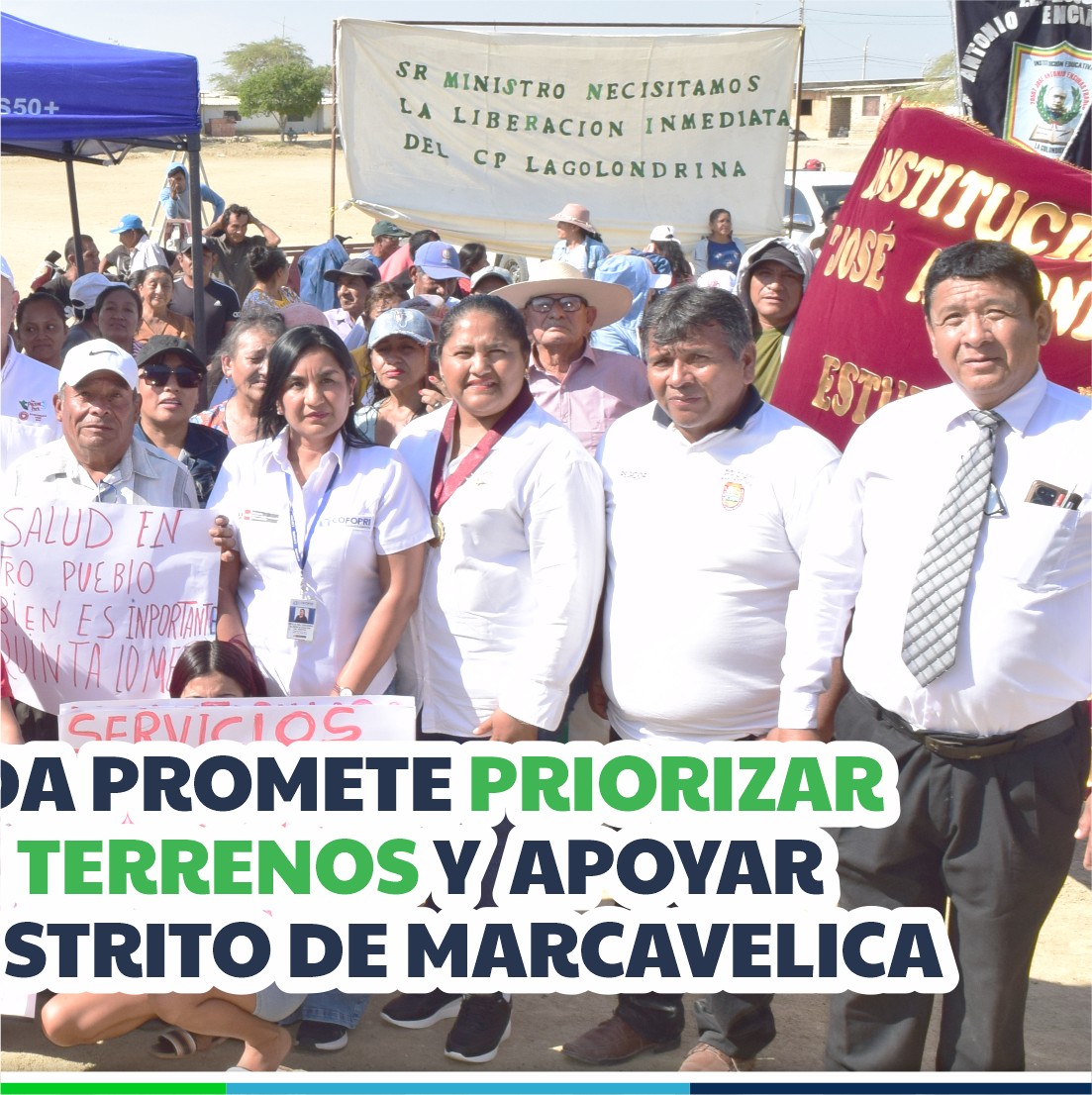compromiso para priorizar la formalización de terrenos y el apoyo de proyectos