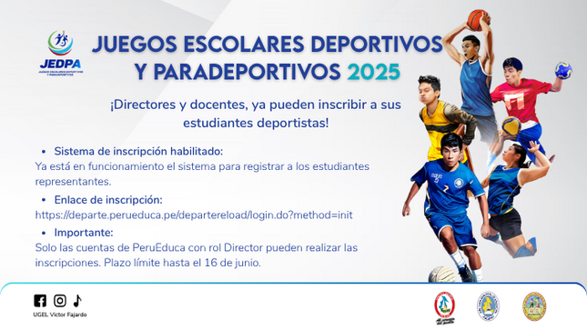 JUEGOS ESCOLARES DEPORTIVOS Y PARADEPORTIVOS