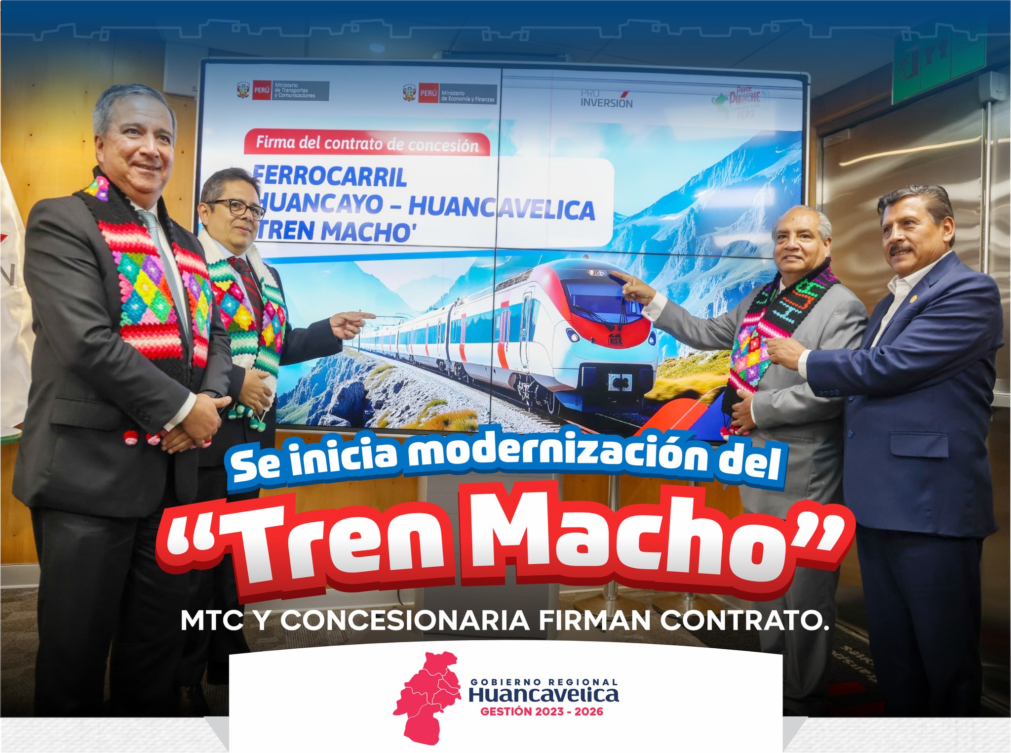 Fotografía de participación del Gobernador Regional de Huancavelica.