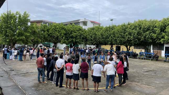 Marcaban los relojes las 10 de la mañana, la hora indicada para el Simulacro Nacional Multipeligro