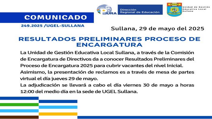 Comunicado N°249-2025