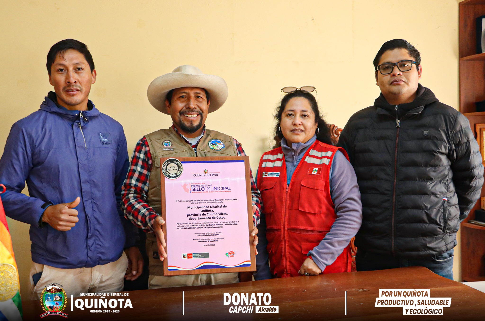 Sr. Alcalde, Gerente de la municipalidad y representante de MIDIS Cusco