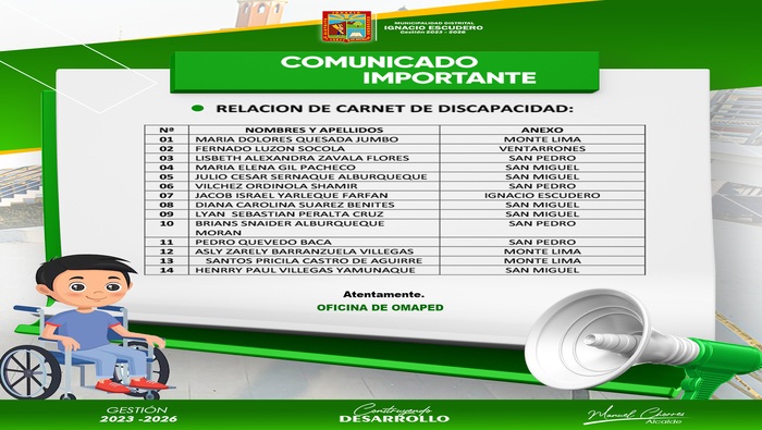 oficina de las personas con discapacidad - ๐ข๐ ๐๐ฃ๐๐