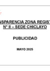 Vista preliminar de documento Publicidad Mayo 2025 - Sunarp Zona Registral N.° II