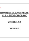 Vista preliminar de documento Uso de vehículos Mayo 2025 - Sunarp Zona Registral N.° II