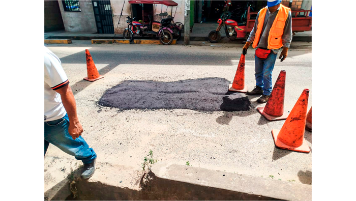 MPSM viene ejecutando trabajos de resanado en principales arterias de la ciudad.