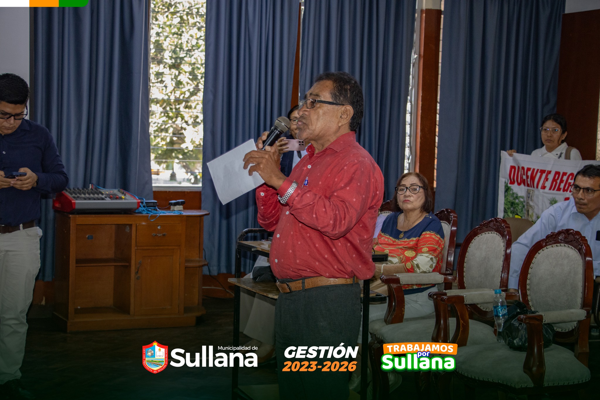 Alcalde de Sullana solicita apoyo del congreso para culminar obras en colegios emblemáticos