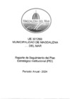 Vista preliminar de documento REPORTE DE SEGUIMIENTO ANUAL DEL PLAN ESTRATÉGICO INSTITUCIONAL 2022 - 2027 PERIODO - 2024