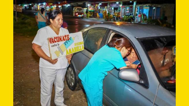 Junín: se implementa punto de vacunación contra fiebre amarilla en zona de ingreso vehicular a selva central
