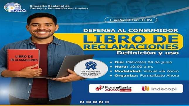 ¿Por qué es importante participar?
🔹Conocerás qué es el Libro de Reclamaciones y por qué es obligatorio.
🔹Aprenderás cómo implementarlo correctamente en tu negocio.
🔹Te ayudaremos a responder adecuadamente a las quejas de tus clientes.