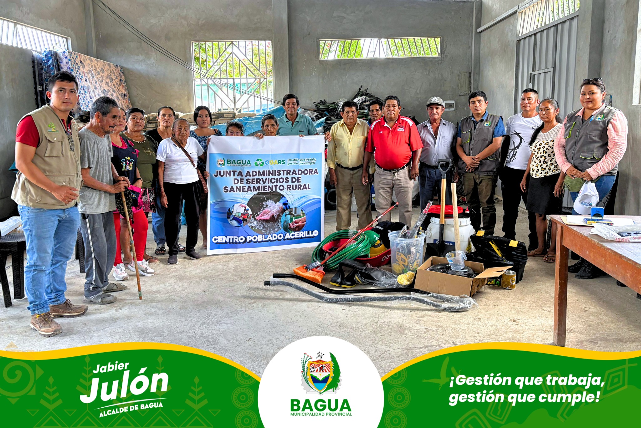 Entrega de Kits de herramientas en los Centros Poblados de Acerillo y Guadalupe.