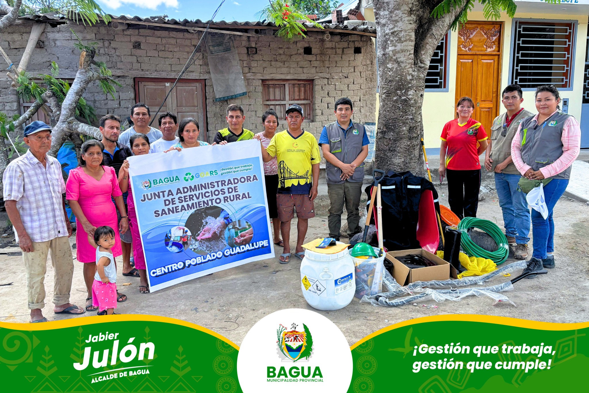 Entrega de Kits de herramientas en los Centros Poblados de Acerillo y Guadalupe.