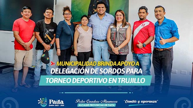 Municipalidad brinda apoyo a delegación de sordos para torneo deportivo en TRUJILLO