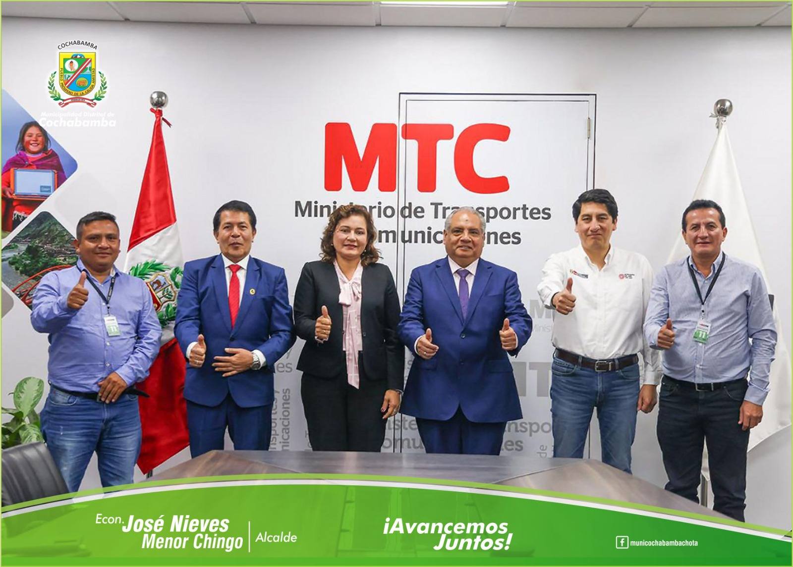 Reunión del alcalde de Cochabamba con funcionarios de PROVIAS Descentralizado