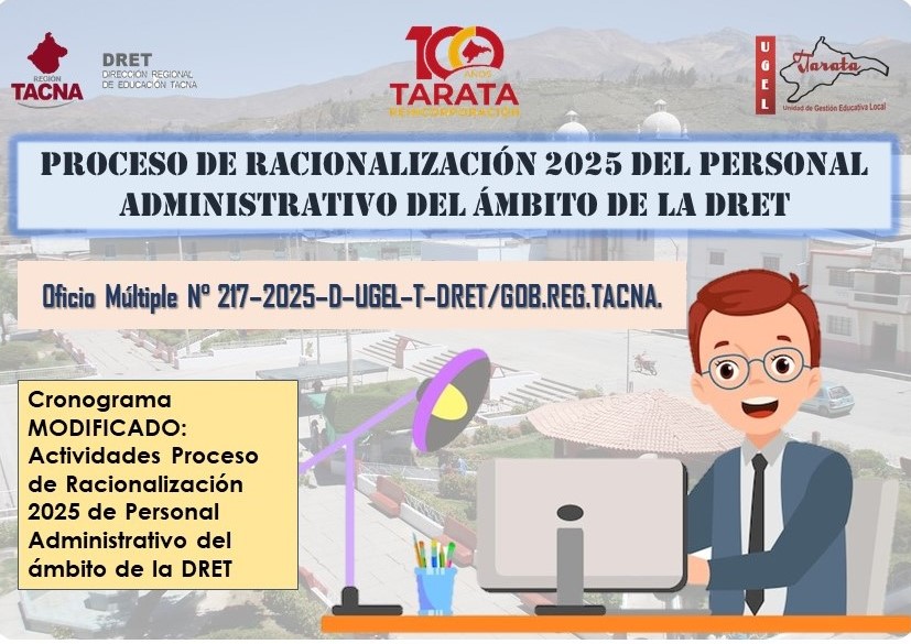 Oficio Múltiple N° 217–2025–D–UGEL–T–DRET/GOB.REG.TACNA.