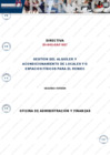 Vista preliminar de documento Directiva DI-043/OAF/007 “Gestión del Alquiler y Acondicionamiento de Locales y/o Espacios Físicos para el RENIEC”, segunda versión.