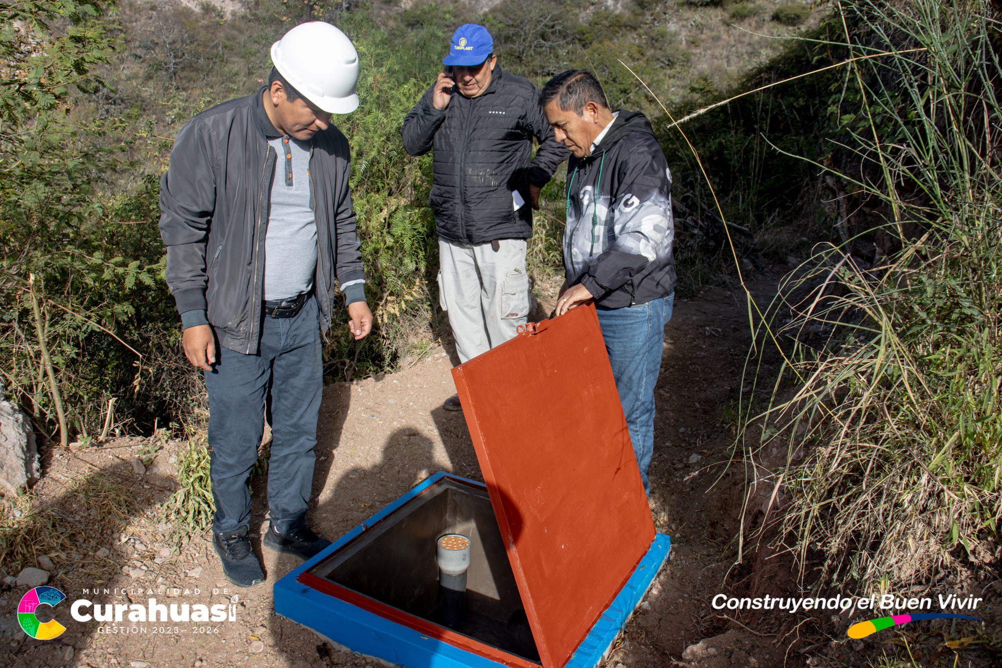 Alcalde de Curahuasi Realiza Supervisiรณn de la Obra de Mejoramiento de Agua Riego en la comunidad de la Uniรณn