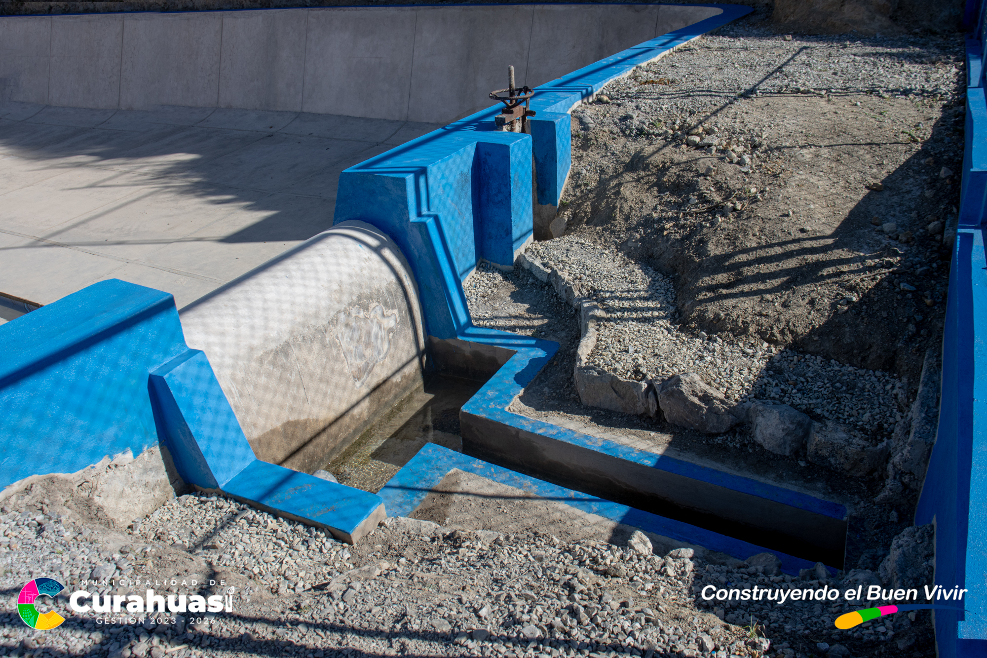 Alcalde de Curahuasi Realiza Supervisiรณn de la Obra de Mejoramiento de Agua Riego en la comunidad de la Uniรณn