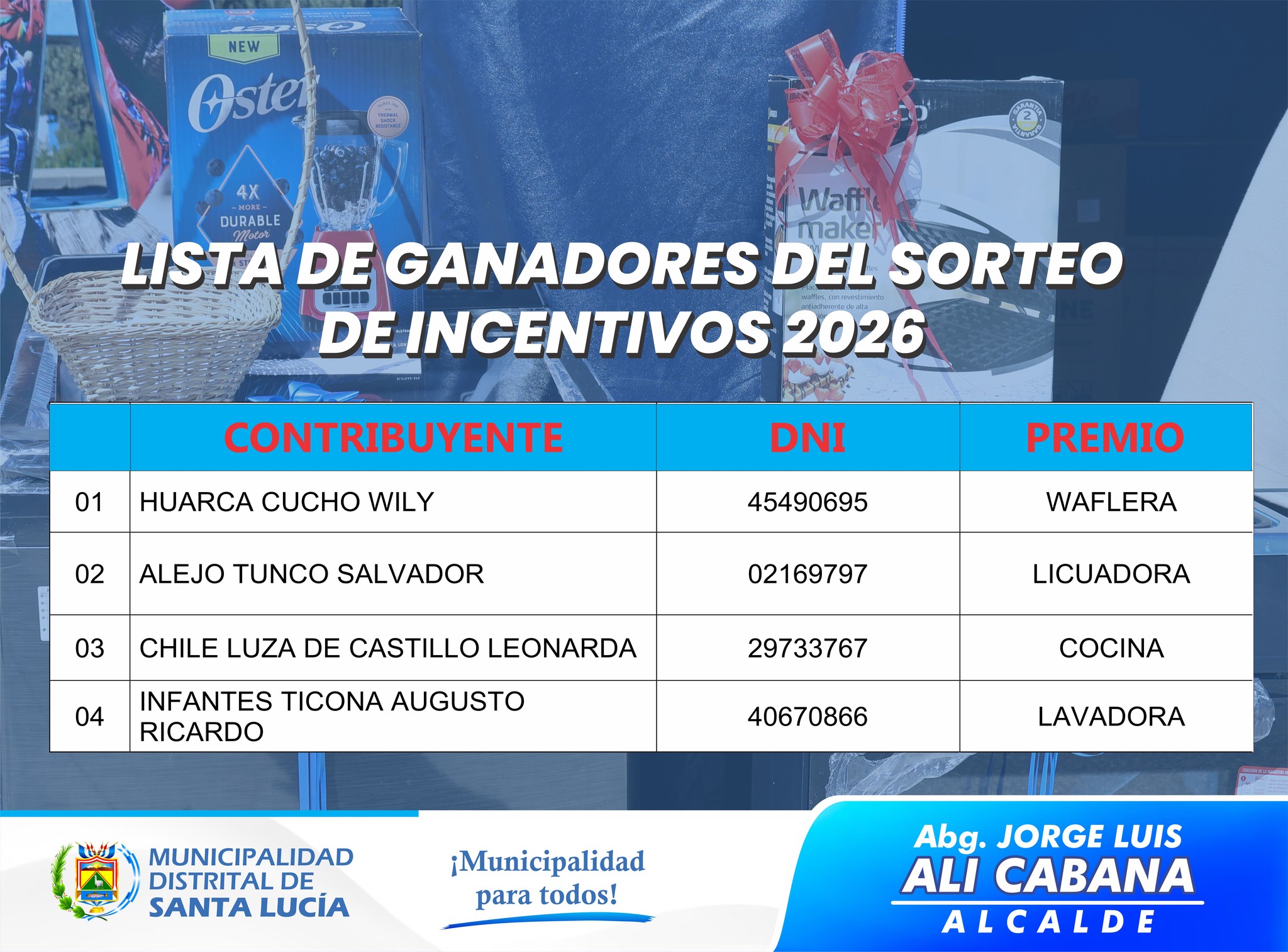Sorteo de Amnistia Tributaria 2025