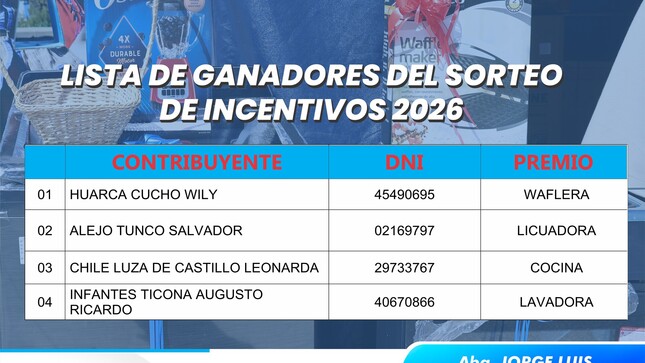 Sorteo de Amnistia Tributaria 2025