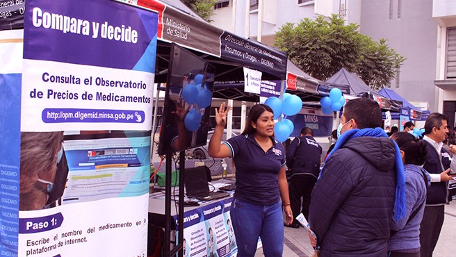 Observatorio de Precios ayuda a conseguir medicamentos a bajo costo en farmacias y boticas autorizadas de todo el país