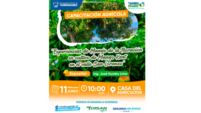 La G. de Desarrollo Económico de la MDT tiene el agrado de invitar a todos los agricultores, técnicos y productores del sector agrícola
