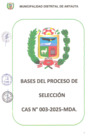 Vista preliminar de documento Bases Administrativas y Perfiles del Proceso de Selección de Personal CAS N° 003-2025