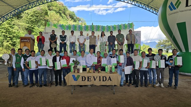 Amazonas: 23 comunidades cafetaleras se suman al desarrollo lícito con respaldo de Devida